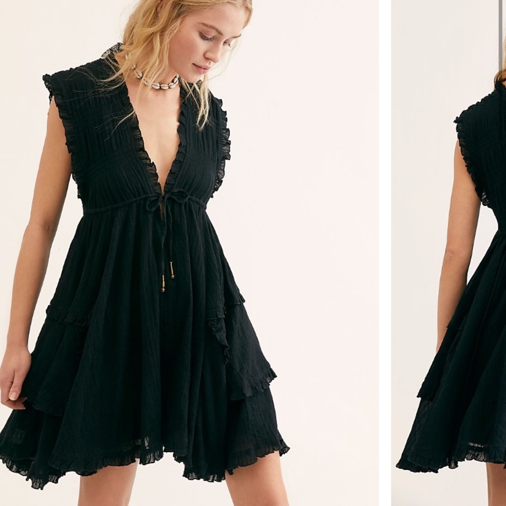 Antoinette Free People Black Dress Size Small